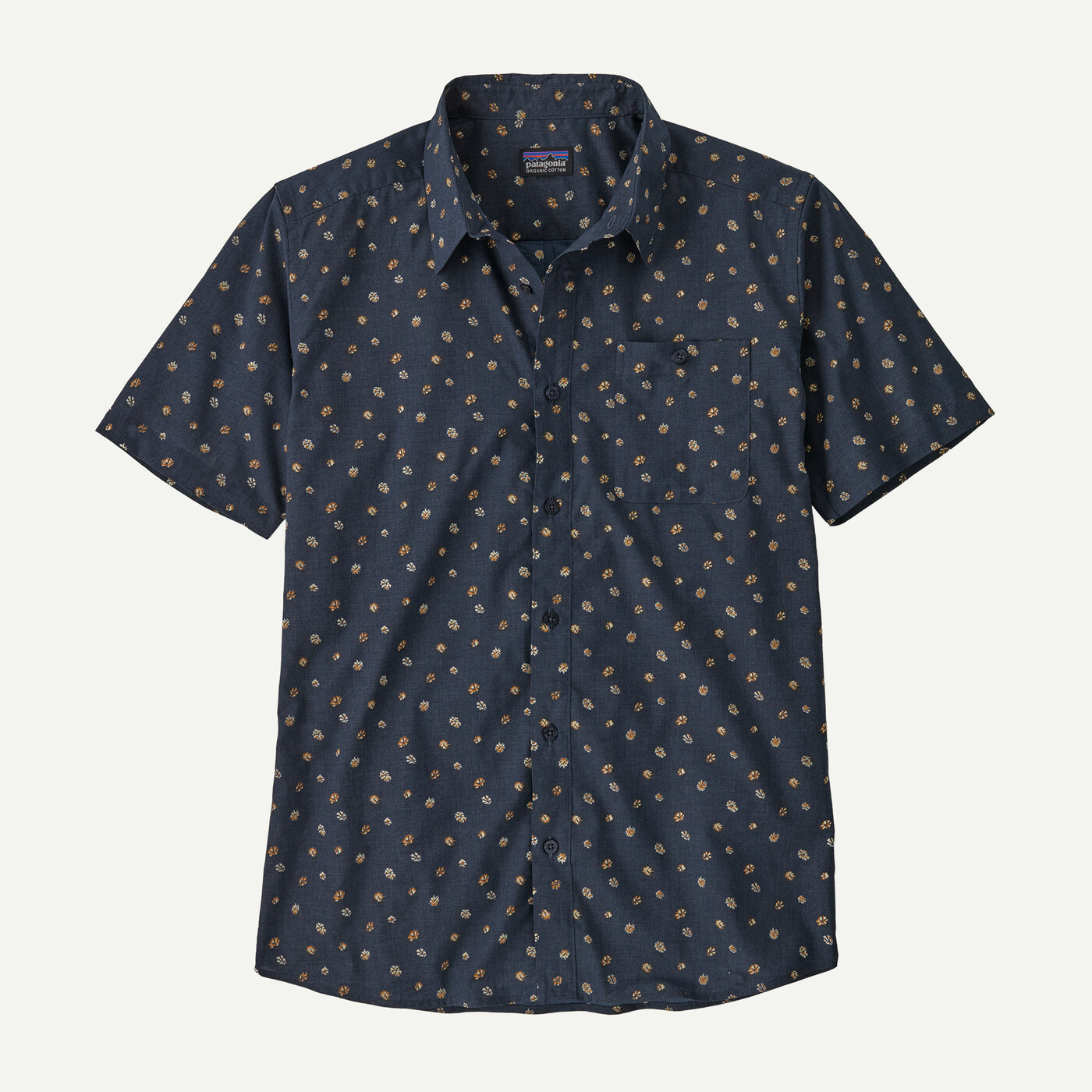 M's Go To Shirt, short-sleeve, organic cotton and recycled polyester blend, buttoned front, chest pocket, Fair Trade Certified.