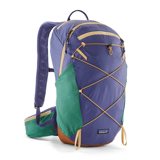 Terravia Pack 22L backpack, 22-liter capacity, recycled nylon, breathable straps, hydration compatible, rain protection.