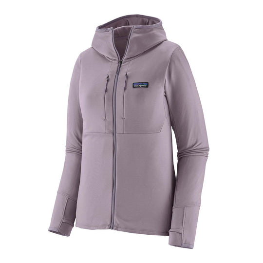 W's R1 Thermal Full-Zip Hoody for extreme cold, breathable and flexible with helmet-compatible hood.