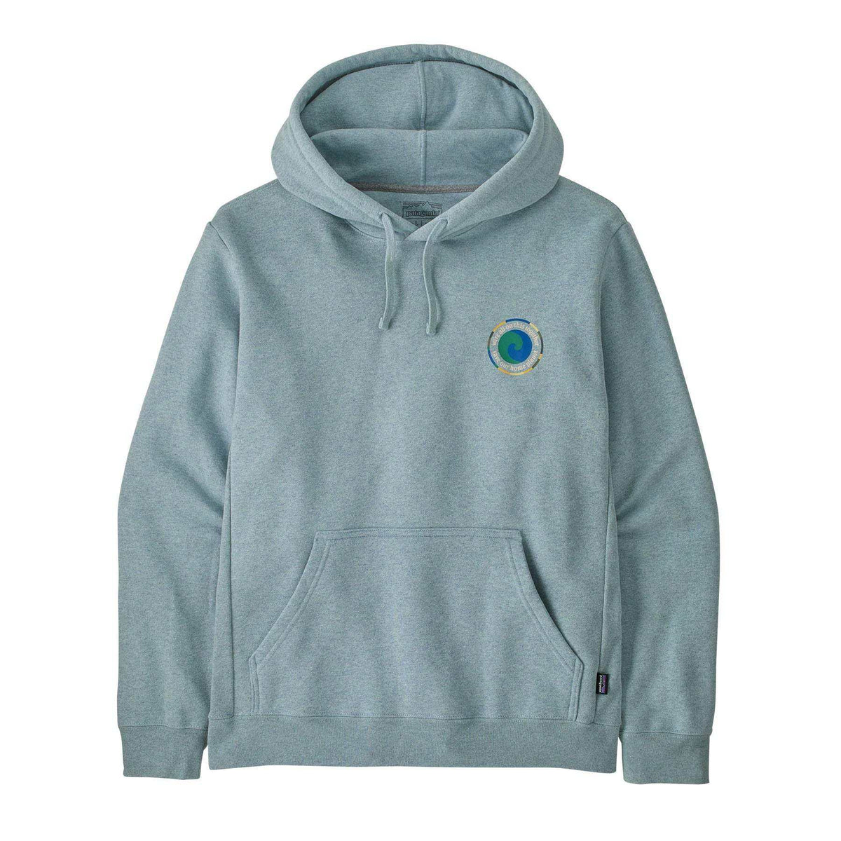 Unity Fitz Uprisal Hoody in recycled fabric with Earth symbol and message, featuring ribbed cuffs and kangaroo pocket.