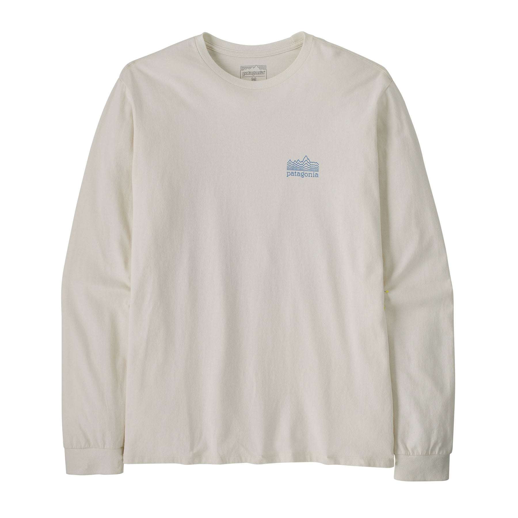 Long-Sleeved Strataspire Responsibili-Tee in recycled fabric, featuring Fitz Roy graphic.