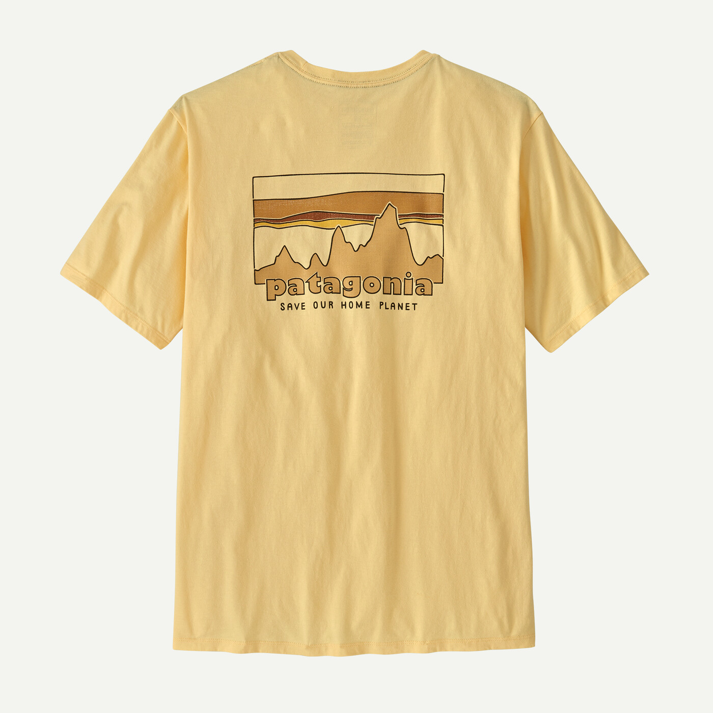'73 Skyline Organic T-Shirt with vintage Patagonia graphic, made from eco-friendly organic cotton.