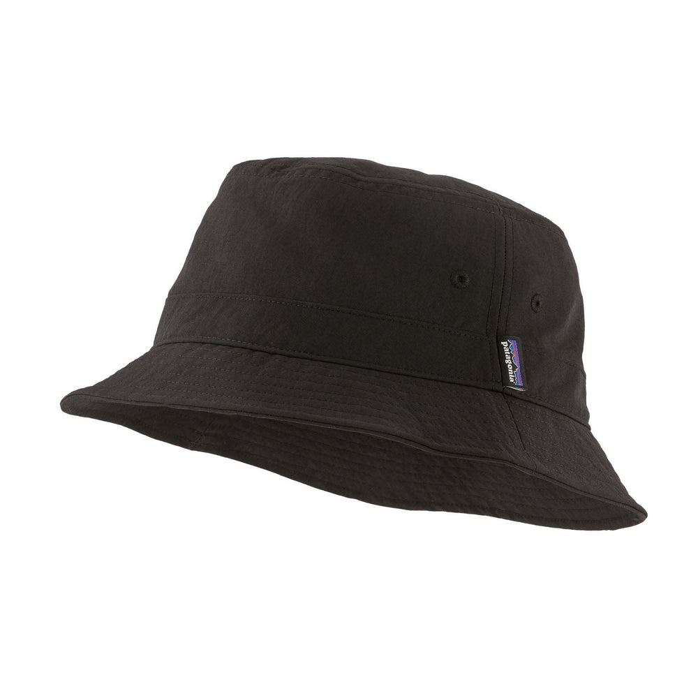 Wavefarer Bucket Hat, black, recycled nylon, compressible, sun protection, DWR finish.