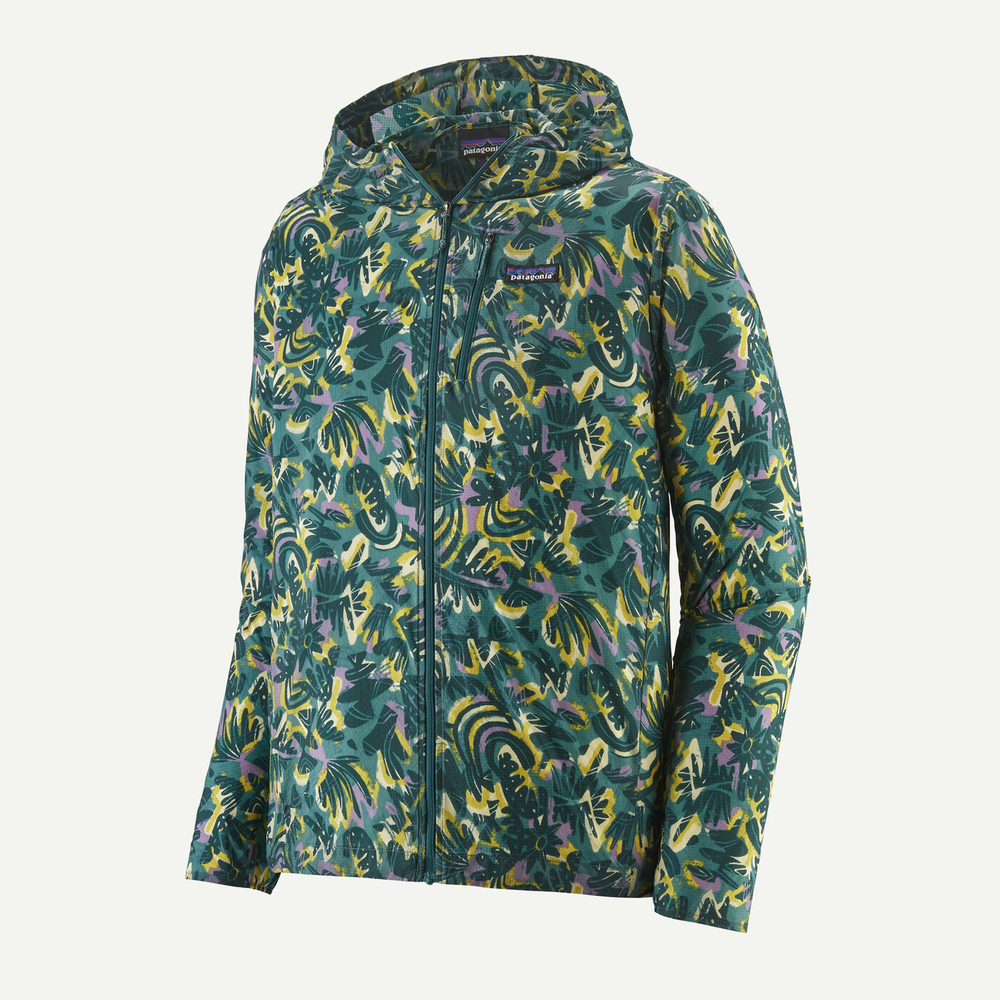 M's Houdini Jkt in recycled nylon with adjustable hood and reflective logo.