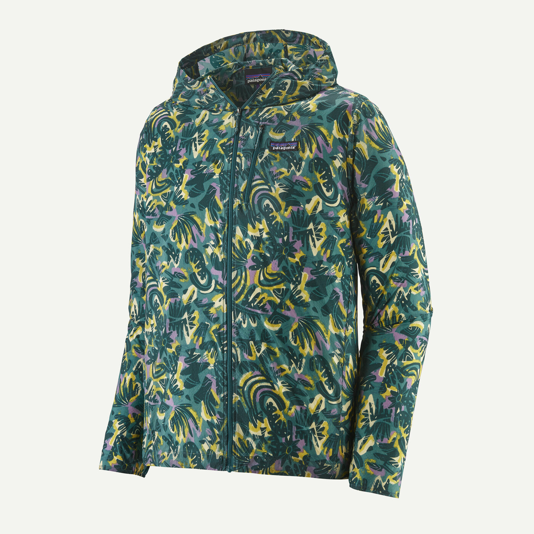 M's Houdini Jkt in recycled nylon with adjustable hood and reflective logo.