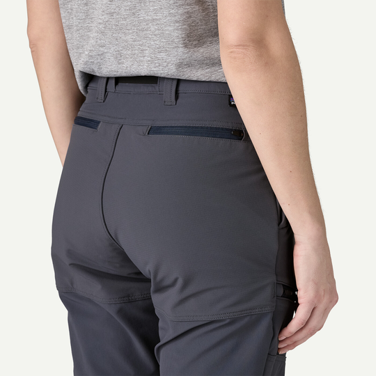 Women's Terravia Peak Pants featuring recycled nylon blend, adjustable waist, and reinforced knees.