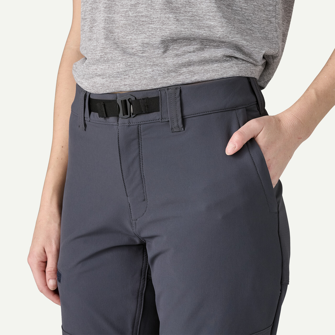 Terravia Peak Pants women's durable hiking pants with integrated adjustable belt and stretch fabric.