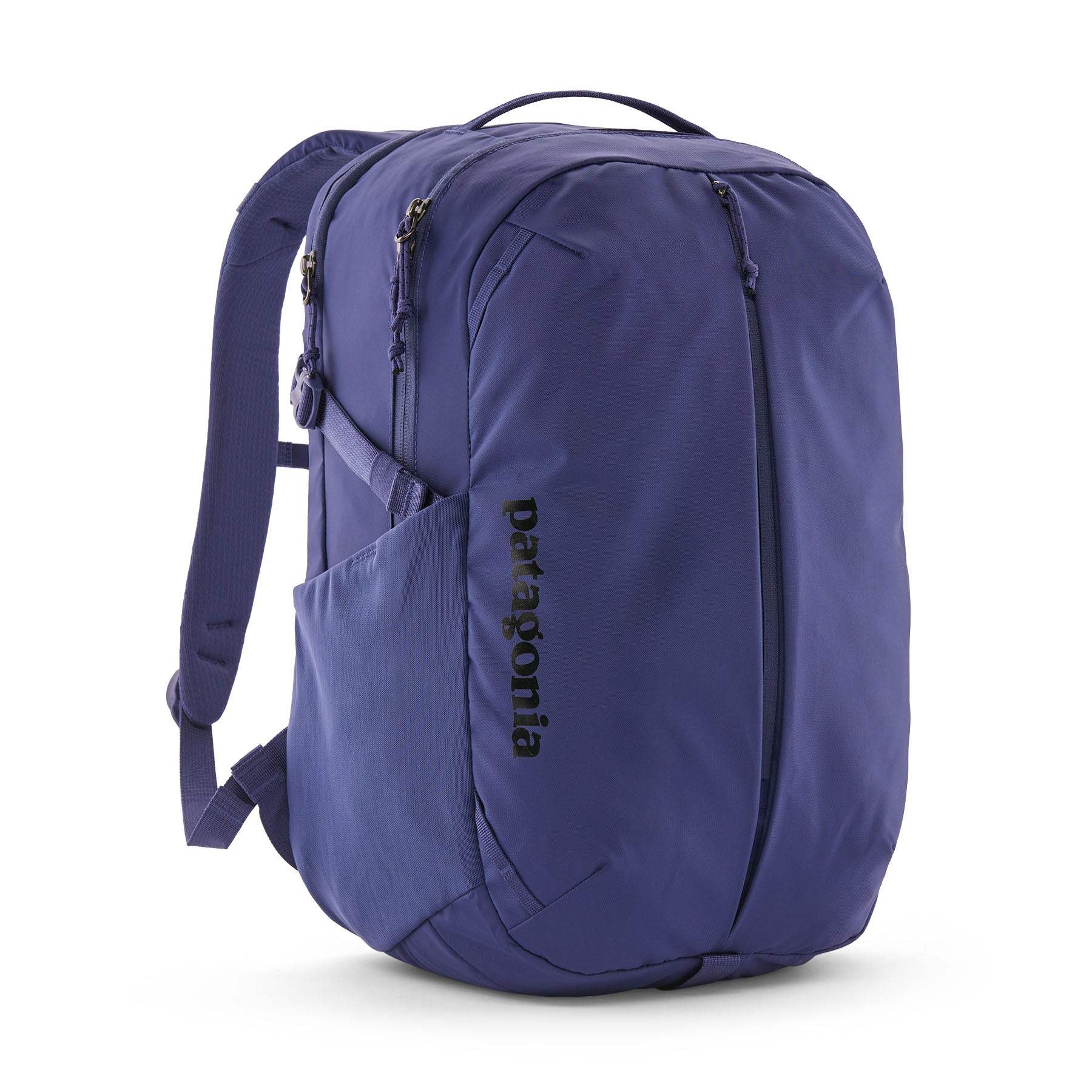Refugio Day Pack 26L backpack, recycled polyester, PFC-free DWR, laptop sleeve, breathable back panel, blue.