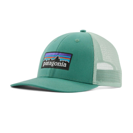 P-6 Logo Lopro Trucker Hat with recycled fishing net visor and organic cotton front panel.