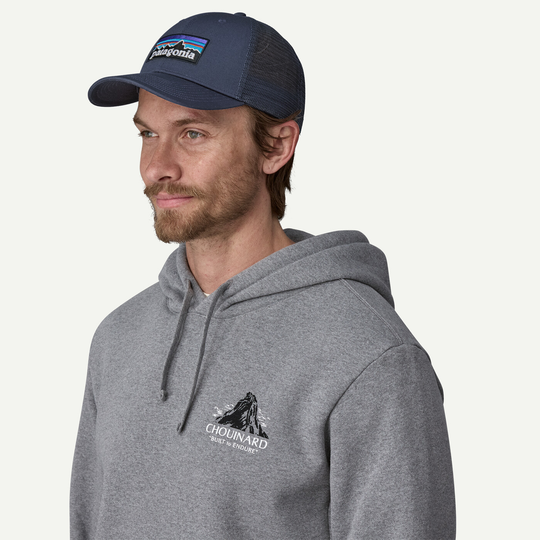 Trucker hat with logo, adjustable fit, eco-friendly materials.