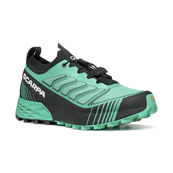 Trail running shoe Ribelle Run 2 Wmn, mint and black, designed for stability and grip.