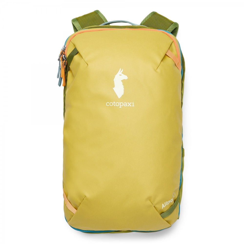 Allpa Mini 20L Travel Pack in durable, weather-resistant recycled materials with adjustable straps.