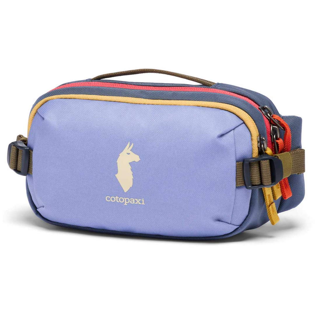 Allpa X 1.5L Hip Pack in violet with logo, side release buckles, and dual zippered main compartment.