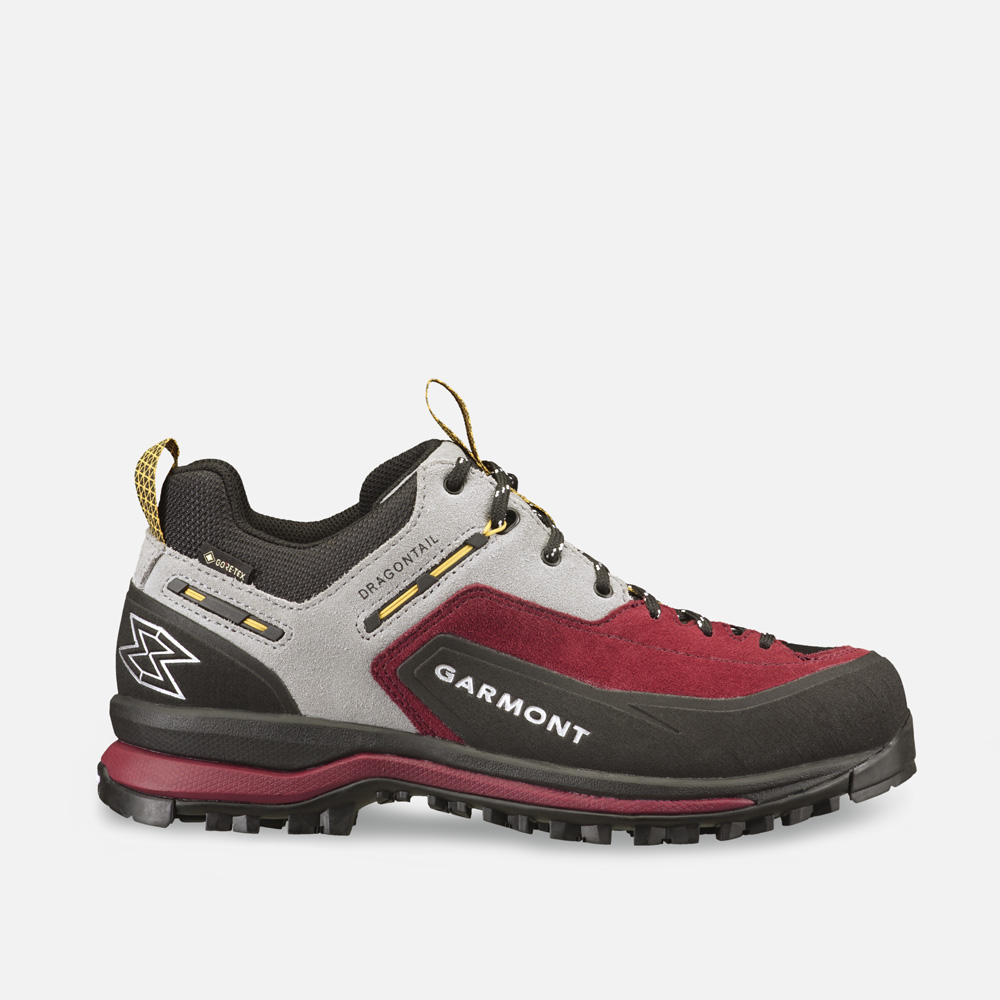 Dragontail Tech Gtx Wms approach shoes with waterproof suede upper and extended lacing for technical hiking.