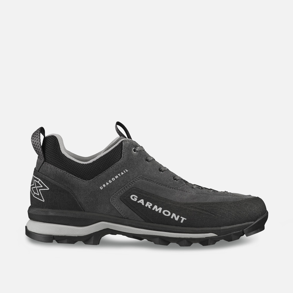 Low mountain shoes, Dragontail suede, ideal for trails and daily wear.