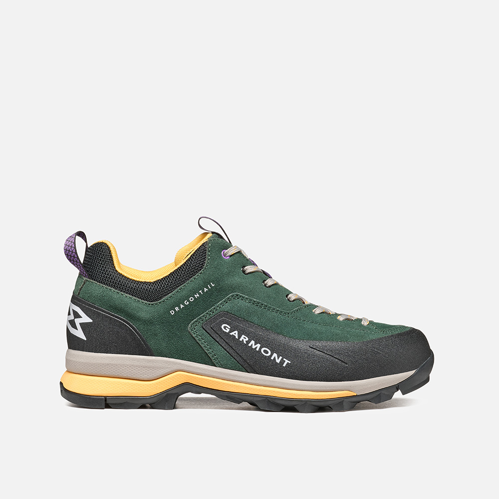 Scarpe basse da montagna Dragontail Wms in pelle scamosciata con allacciatura estesa.