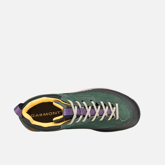 Dragontail Wms mountain shoes with suede uppers and extended lacing for comfort and control.