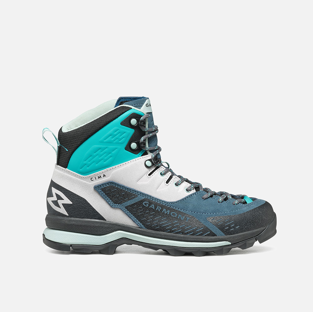 Lightweight Cima WP trekking boots with rugged sole and suede upper.