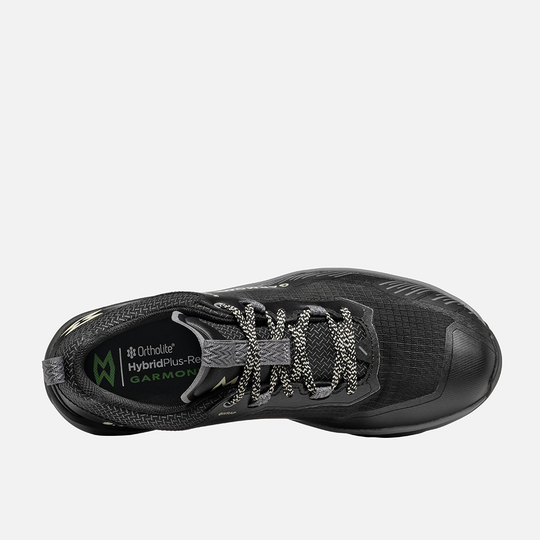 Lightweight, waterproof hiking shoes '9.81 Engage Gtx' with polyester upper and G-WRAP stability technology.