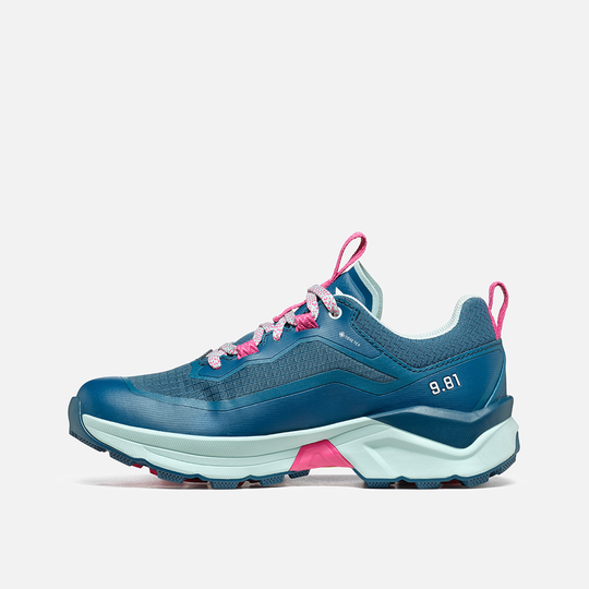 Lightweight and waterproof 9.81 Engage hiking shoes for rugged terrain.