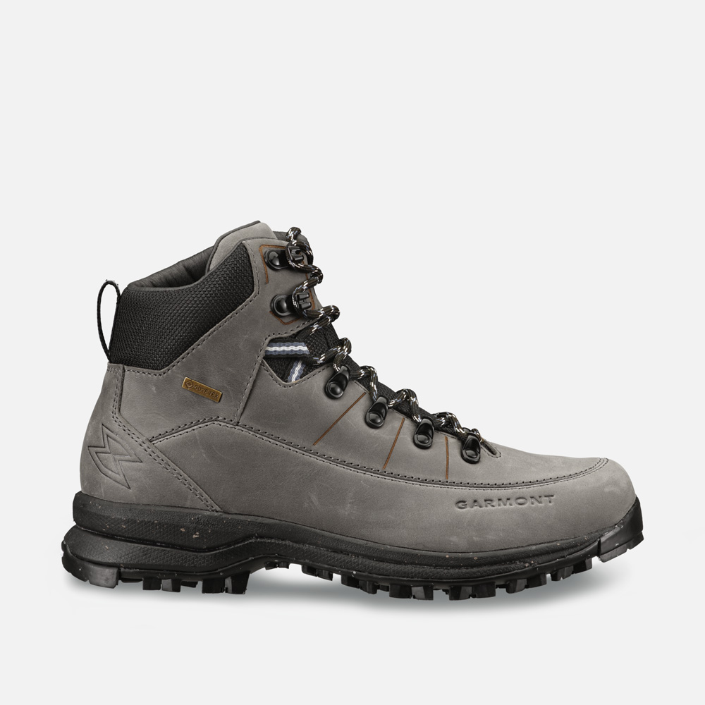 Mountain trekking boots, Chrono Gtx, waterproof nubuck leather, EVA midsole, eco-friendly components.