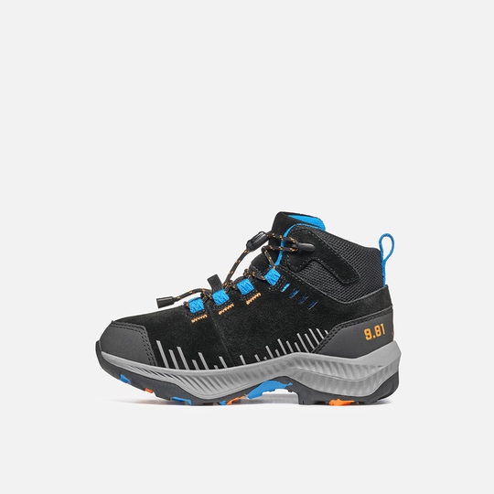 Waterproof 9.81 Kids Pulse Trek WP boots for children, ideal for adventures, featuring suede leather and microfiber reinforcements.
