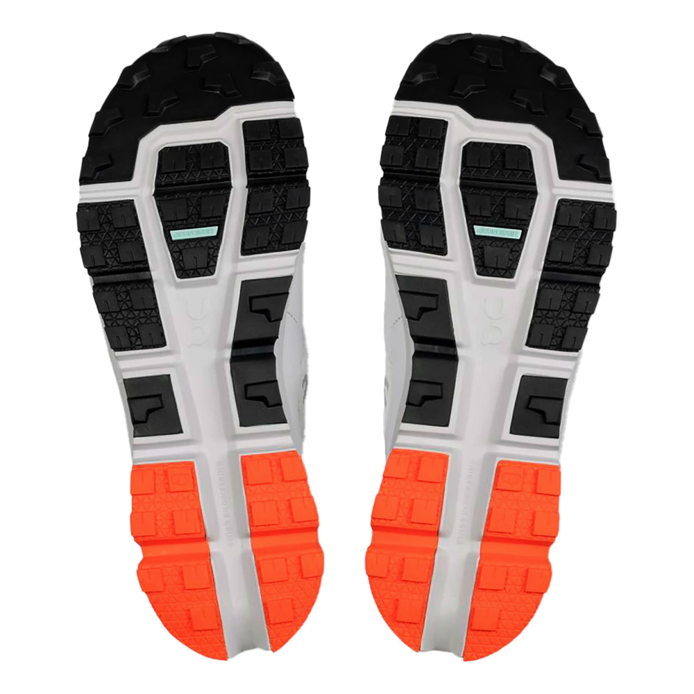 Outsole of Cloudultra 2 W trail running shoes showing black and orange Missiongrip™ tread.