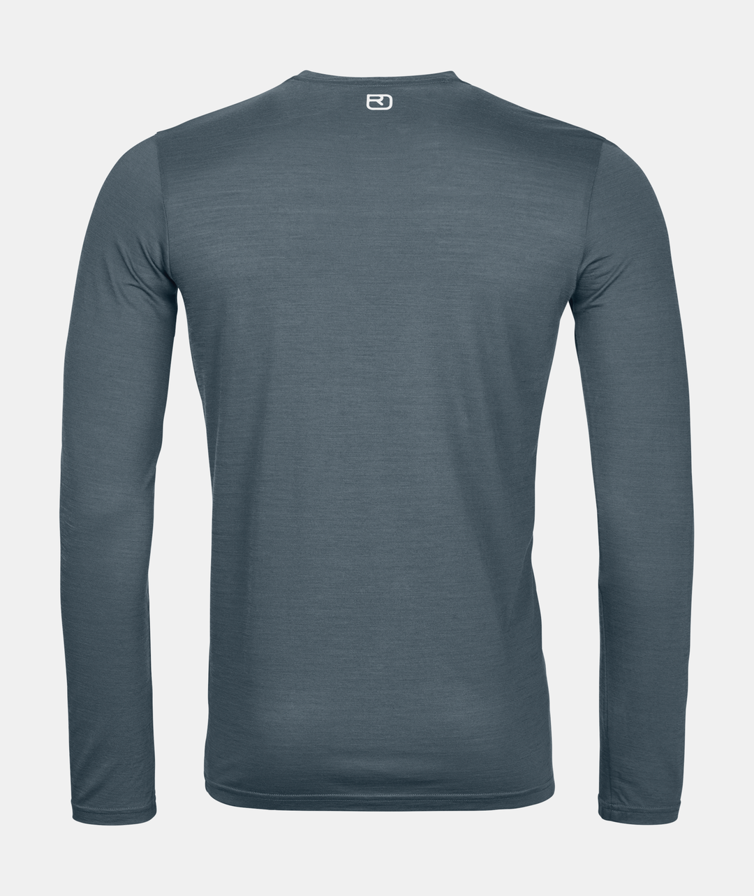 Cool Clean long-sleeve shirt in blue, rear view.