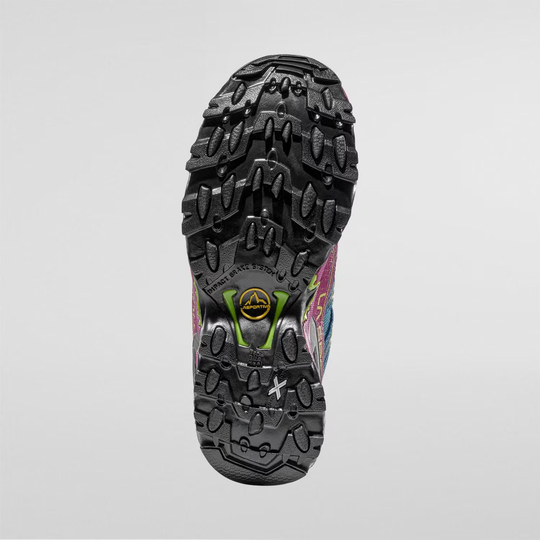 Ultra Raptor II Woman trail running shoe sole, designed for off-road use with durable grip pattern.