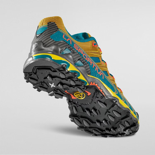 Ultra Raptor II trail running shoe with breathable air-mesh and durable FriXion White sole.
