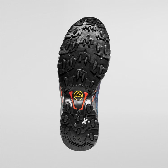 Sole of the Ultra Raptor II GTX shoe with FriXion® White technology and impact-resistant rubber tip.