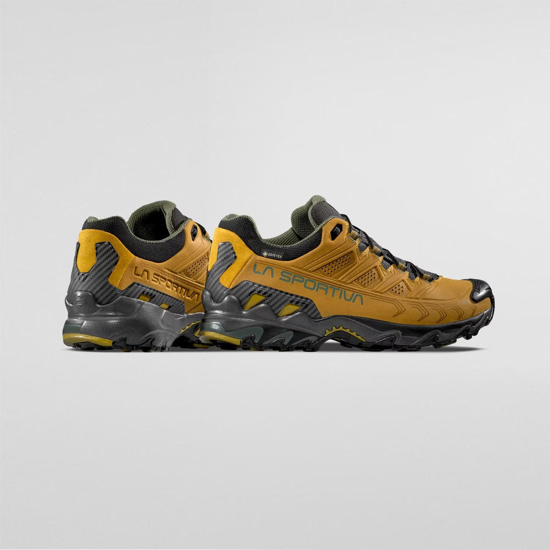 Ultra Raptor II Leather GTX hiking shoes in Nubuck with GORE-TEX lining and durable FriXion Blue sole.