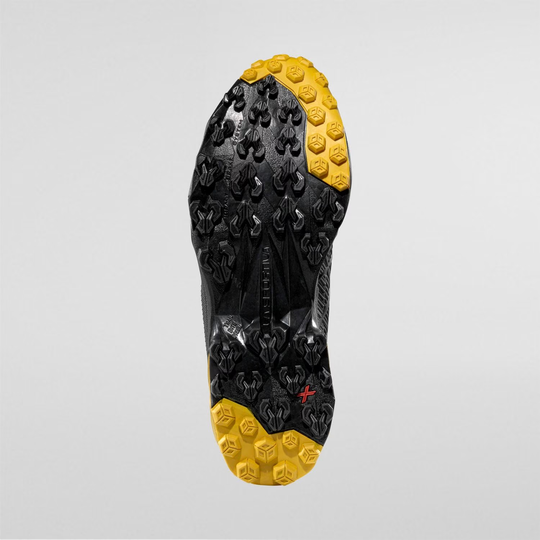 Trail running shoe sole with Impact Brake System, Akyra II Gtx.