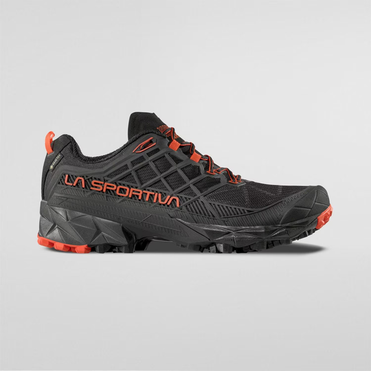 Akyra II Gtx trail running shoe with 3D Grid construction and Gore-Tex for stability and weather protection.