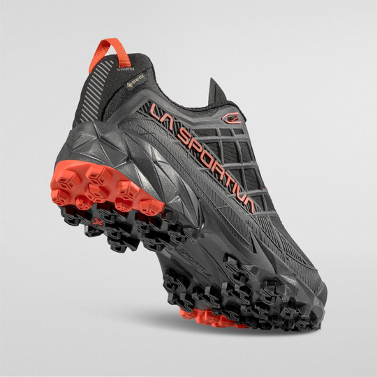 Trail running shoe Akyra II GTX with durable 3D Grid™ upper, GORE-TEX waterproofing, and Impact Brake System™ sole.
