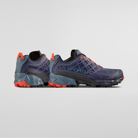 Akyra II Gtx mountain running shoes, featuring 3D Grid™ construction, GORE-TEX Extended Comfort, and Impact Brake System™ for stability and weather protection.