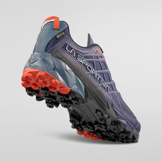 Akyra II Gtx trail running shoe with 3D Grid™ construction, GORE-TEX lining, and Impact Brake System™ outsole for stability and comfort.