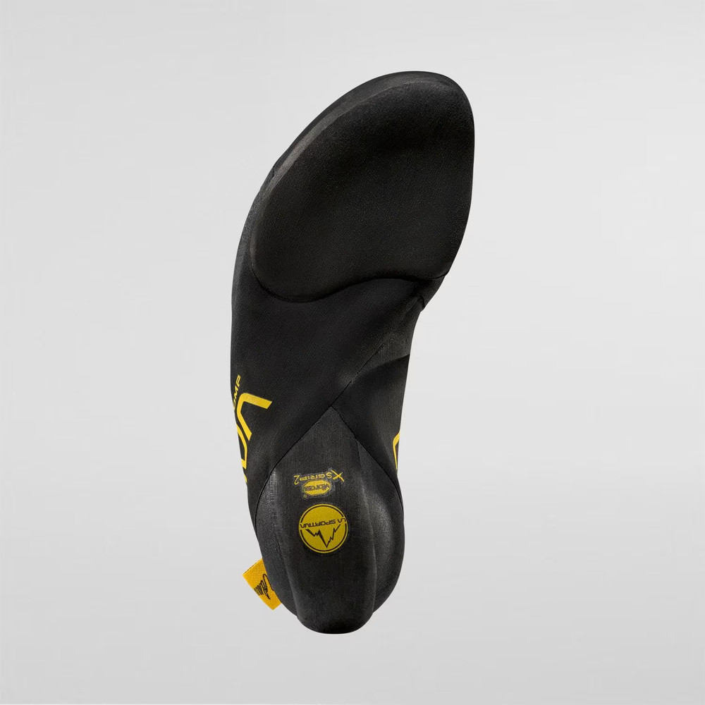 Climbing shoe Ondra Comp showcasing sole with SenseGrip™ technology for maximum adherence.