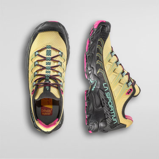 Trail running shoes, Ultra Raptor II Woman, breathable air-mesh, EVA platform, durable off-road design.