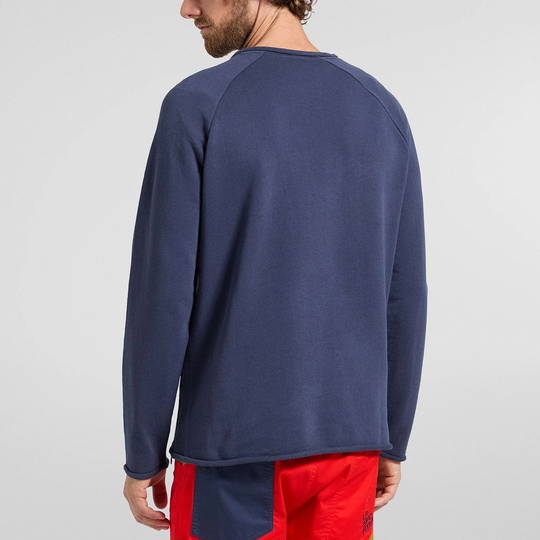 Tufa Sweater M in navy, long-sleeve, designed for comfort and movement during climbing.