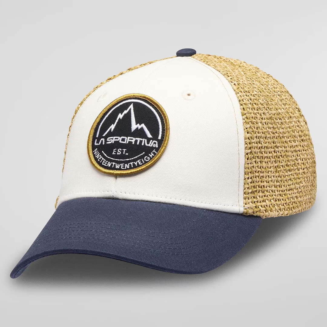 Belayer Cap, 100% cotton climber's hat with logo patch.