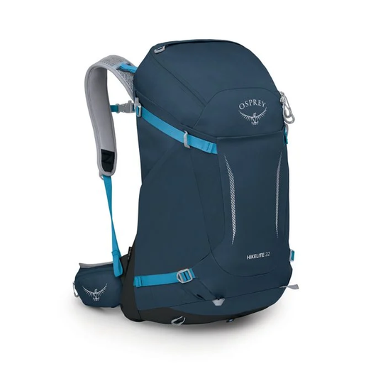 Hikelite 32 backpack in navy blue with AirSpeed™ mesh back panel for comfort.