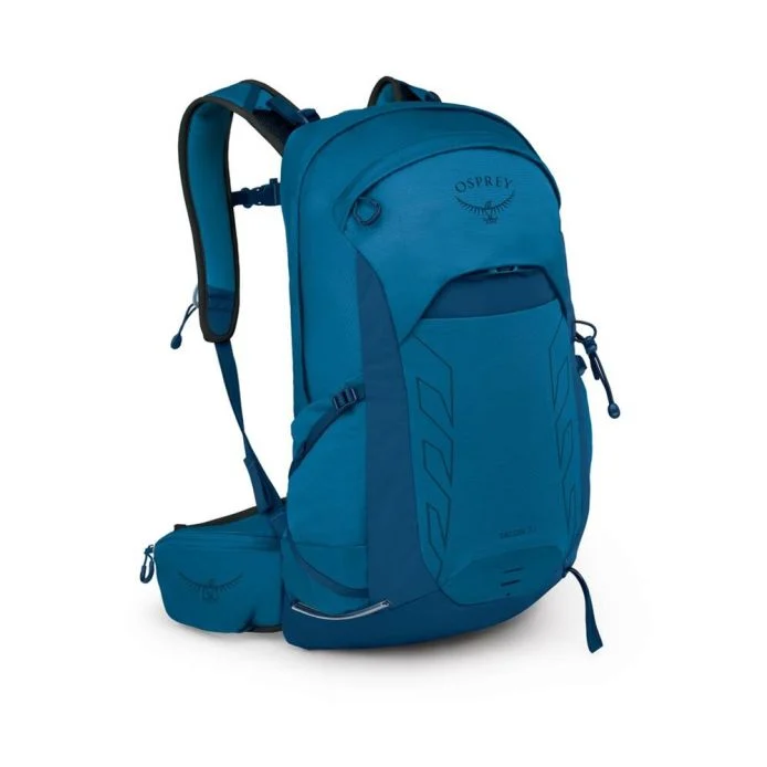 Talon 22 backpack in blue with AirScape back panel and multiple pockets.