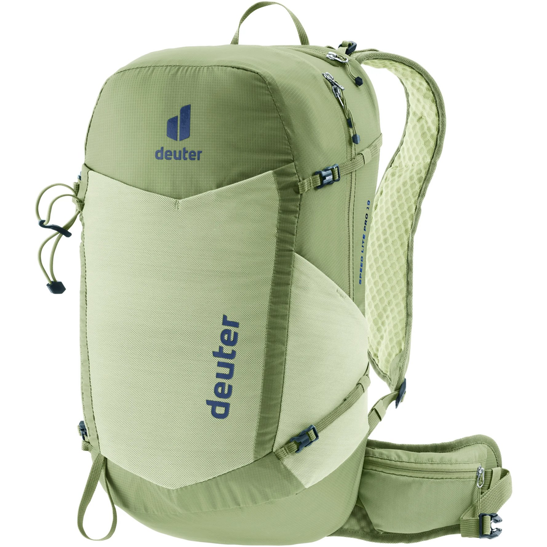 Light green Speed Lite Pro 19 backpack for speed hiking with breathable straps and multiple pockets.