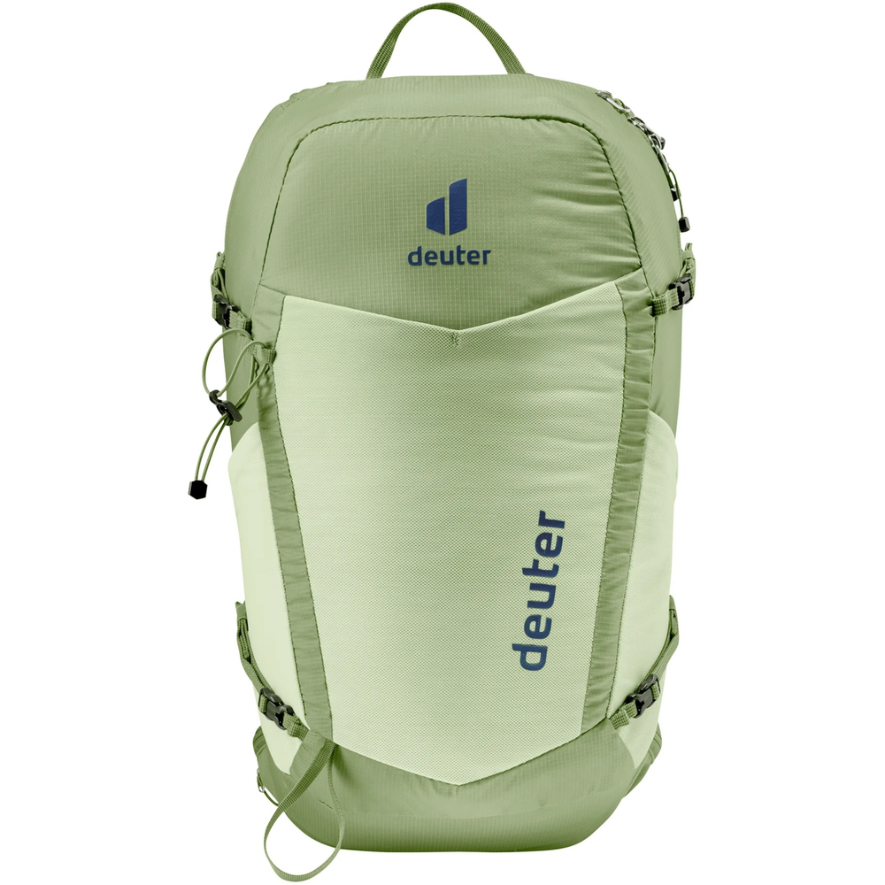 Speed Lite Pro 19 hiking backpack in green with ventilated design and multiple pockets.