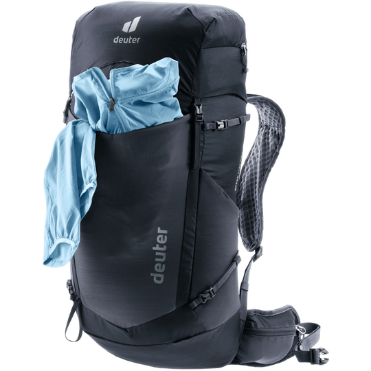 Speed Lite Pro 28 SL backpack, lightweight hiking gear with breathable straps, hip pockets, and quick-access compartments.