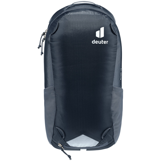 Zaino per bici Race 12 deuter, leggero con sistema Airstripes traspirante, tasche laterali, coprizaino antipioggia.