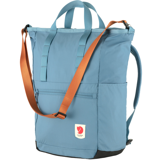 Lightweight and versatile High Coast Totepack in blue, made of recycled polyamide with flexible straps and multiple pockets.