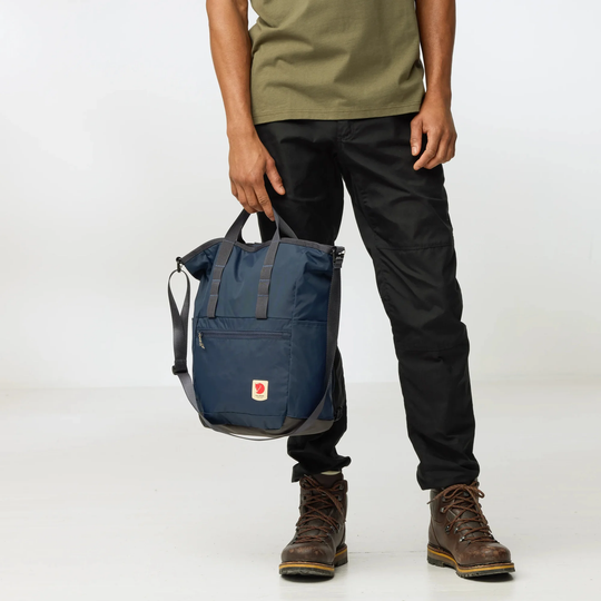 High Coast Totepack, lightweight waterproof recycled polyamide backpack, versatile everyday and travel use, flexible carrying options.
