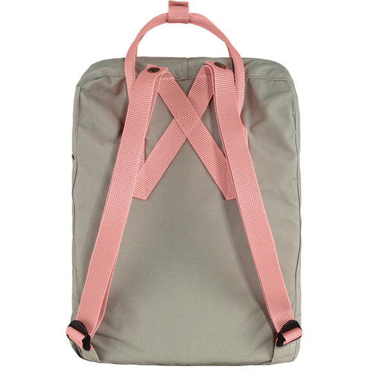 Zaino Kånken in tessuto Vinylon resistente con spallacci regolabili rosa.